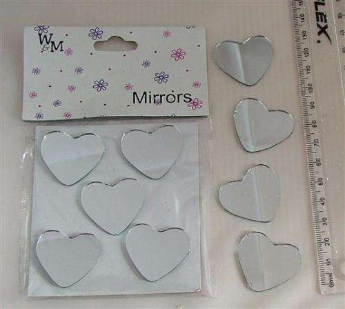 The Velvet - Wilson & Maclagan - Mirror Pack of 9 - Heart - 3cm