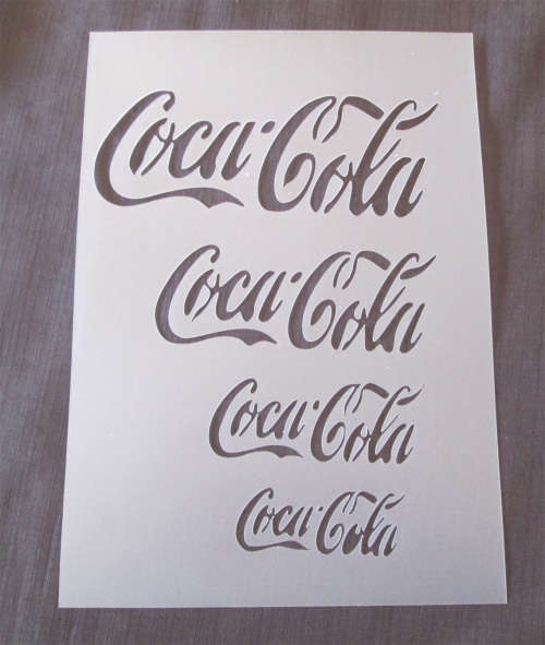 The Velvet Attic - A4 Stencil - Coca-Cola