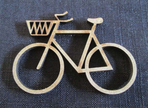 The Velvet Attic - Wood blank laser cutout  - Bicycle