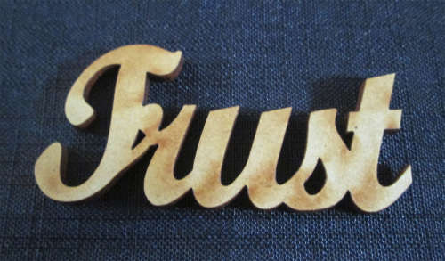 The Velvet Attic - Wood blank laser cutout  - Trust