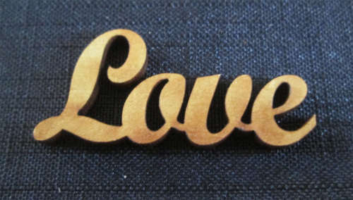 The Velvet Attic - Wood blank laser cutout  - Love