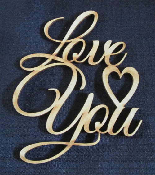 The Velvet Attic - Wood blank laser cutout  - Love You