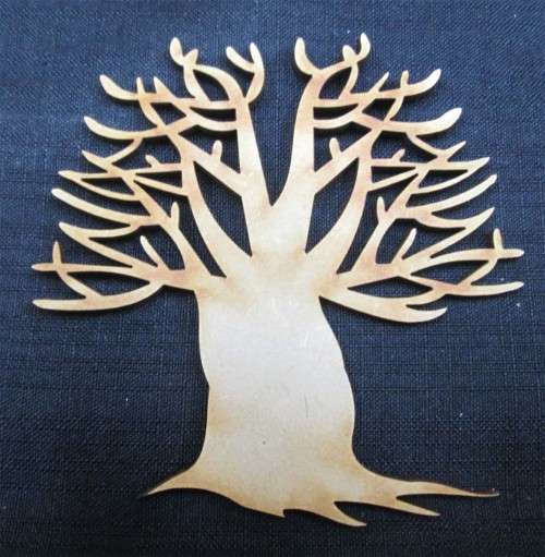 The Velvet Attic - Wood blank laser cutout - Baobab Tree