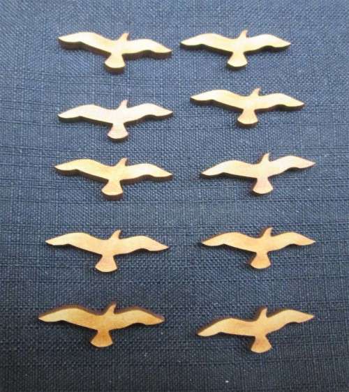 The Velvet Attic - Wood blank laser cutout - Birds Flying Mini 10 of