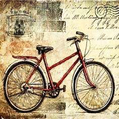 The Velvet Attic - Handmade Mosaic Tile - 2.3cm x 2.3cm - Bicycle 2