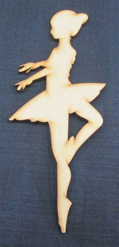 The Velvet Attic - Wood blank laser cutout  - Ballerina