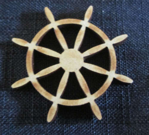 The Velvet Attic - Wood blank laser cutout  - Ship Wheel