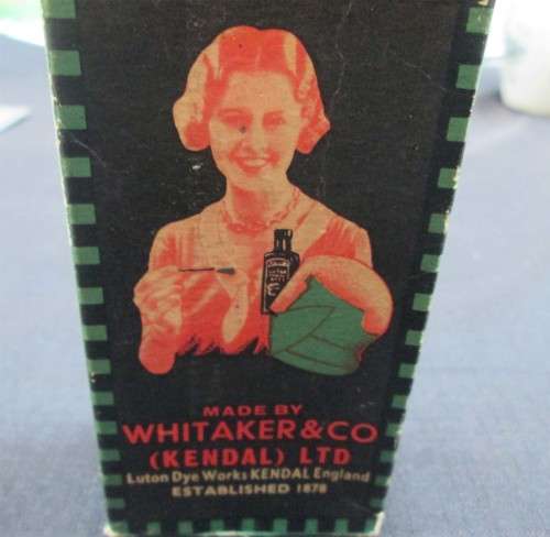 Old Luton Straw Hat Dyes Bottle in Original Box - Navy