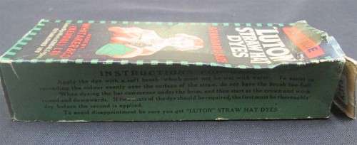 Old Luton Straw Hat Dyes Bottle in Original Box - Navy