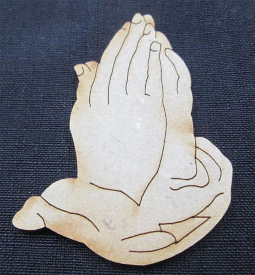 The Velvet Attic - Wood blank laser cutout - Praying Hands