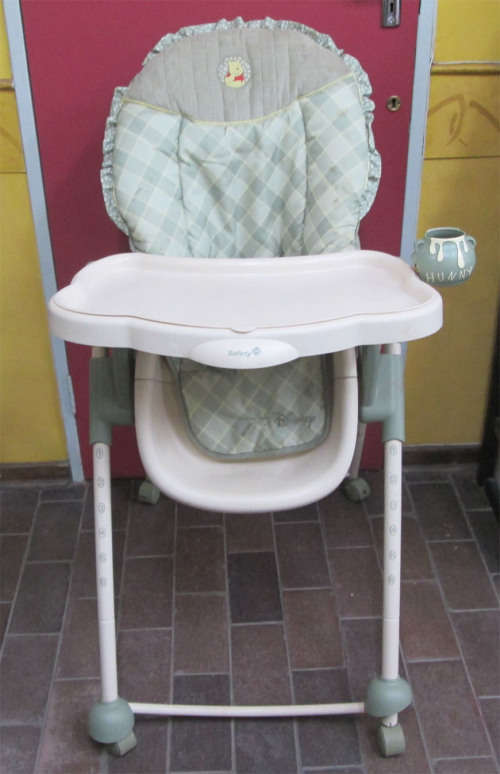 American Safety 1st "Winnie the Pooh" adjustable high chair on wheels