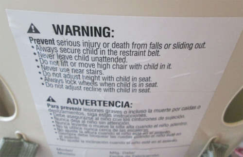 American Safety 1st "Winnie the Pooh" adjustable high chair on wheels
