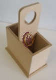 The Velvet Attic - Wood blank MDF - Caddy (2 Division)