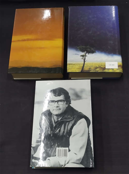 Trio 1st Edition Wilbur Smith Books with Dust Jackets - Golden Fox, Elephant Song and A Time To Die