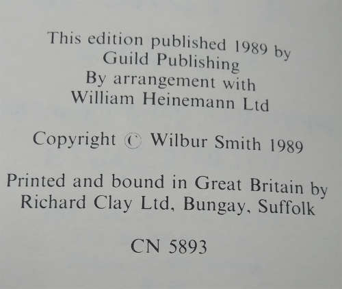 Trio 1st Edition Wilbur Smith Books with Dust Jackets - Golden Fox, Elephant Song and A Time To Die
