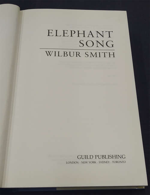Trio 1st Edition Wilbur Smith Books with Dust Jackets - Golden Fox, Elephant Song and A Time To Die