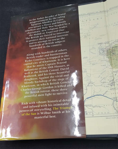 Trio of Wilbur Smith Books with Dust Jackets-Warlock, Triumph of the Sun and Seventh Scroll