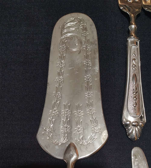 25 Piece Vintage Silver Plated EDZING ITALY Cake Serving Set