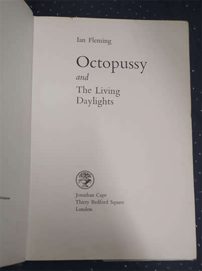 Octopussy & The Living Daylights Omnibus by Ian Fleming 1st Edition
