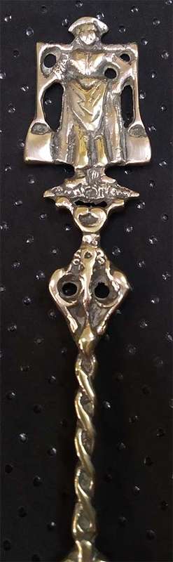 Ornate Dutch Brass Serving Fork