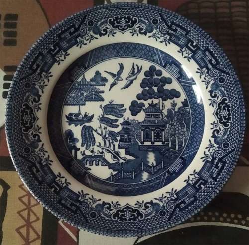 Blue Willow Pattern Churchill England Side Plate