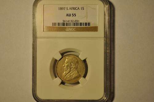 1897 1 Shilling Graded AU 55 Catalogue value R3700!!