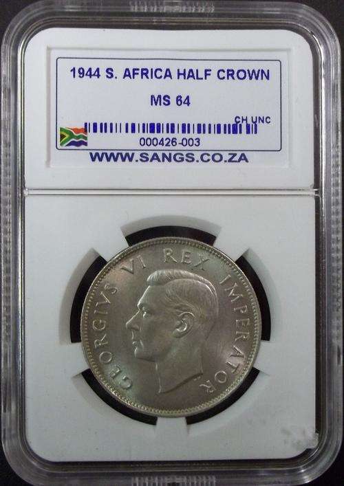 1944 S.AFRICA TWO HALF SHILLING MS 64