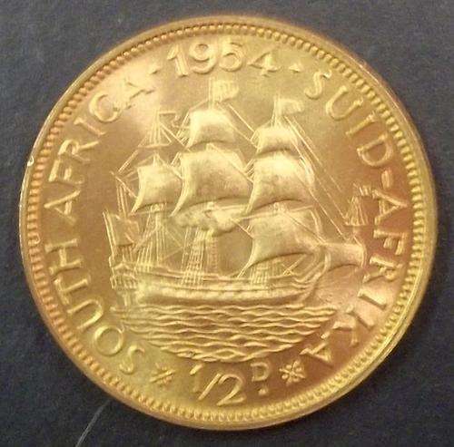 1954 S.AFRICA  HALF PENNY  CONDITION.UNC