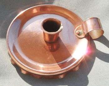 CHAMBER STICK SOLID COPPER,HANDMADE