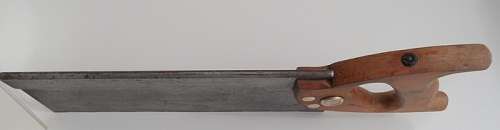 SPEAR & JACKSON BACK SAW  TOTAL LENGTH 43 cm WITH ETCHING AND MEDALLION VERY GOOD CONDITION