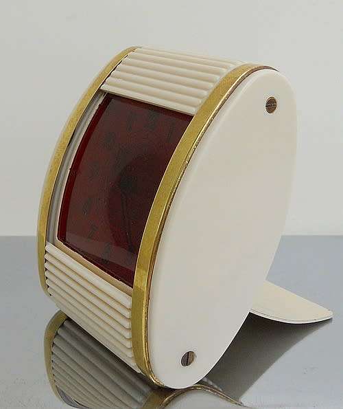 TRAVEL ALARM CLOCK  CA 194050s WORKING MADE BY WESTCLOX LA SALLE ILLINOIS USA