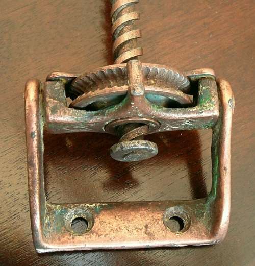 VINTAGE SOLID  BRASS SKYLIGHT STUDIO WINDOW OPENER - WORKING 28.8 cm