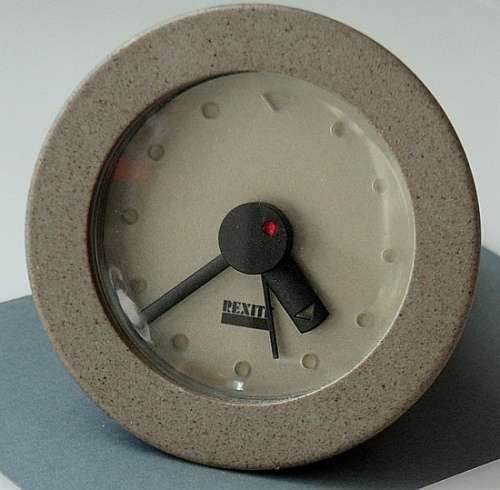 ALARM CLOCK  VERCINGETORIGE  DESIGN BY JULIAN BROWN FOR REXIT 1994 MADE IN ITALY WORKING VERY WELL