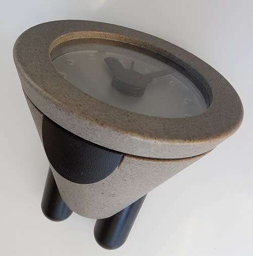 ALARM CLOCK  VERCINGETORIGE  DESIGN BY JULIAN BROWN FOR REXIT 1994 MADE IN ITALY WORKING VERY WELL