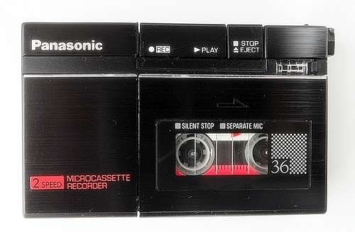 PANASONIC MICROCASSETTE RECORDER MOD RN - 36  86 mm x 55 mm x 13 mm ,NOT WORKING MADE IN JAPAN