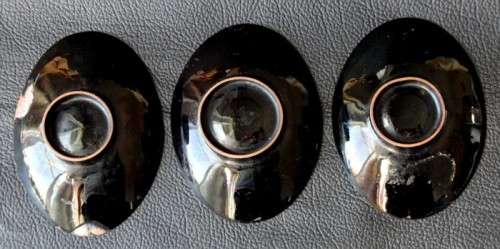 1950s THREE SMALL COPPER ENAMEL BOWLS WITH SIGN OF ZODIAC MADE IN ITALY