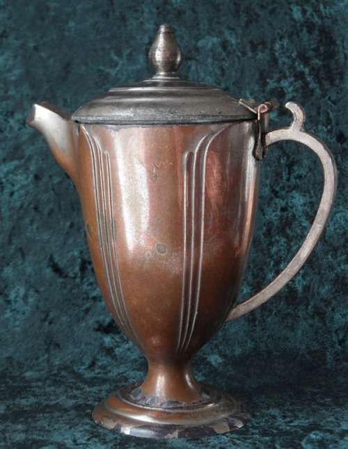 JAPANESE ART DECO SOFT PEWTER TEA SET WITH TRAY