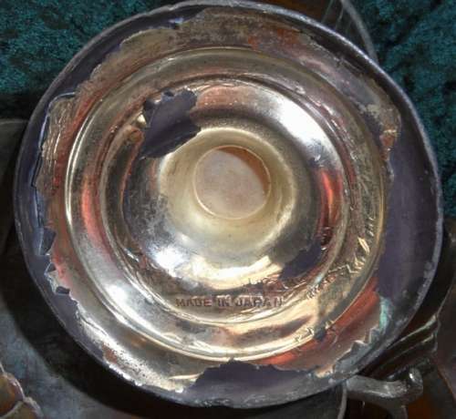 JAPANESE ART DECO SOFT PEWTER TEA SET WITH TRAY