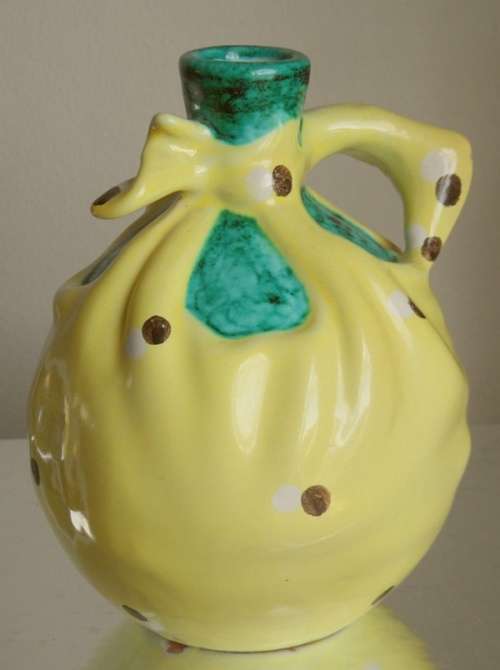 VINTAGE BALBOR MAJOLICA VASE OR PITCHER HAND MADE ITALY MARKED