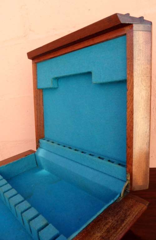 ART DECO WOODEN CUTLERY CANTEEN EMPTY