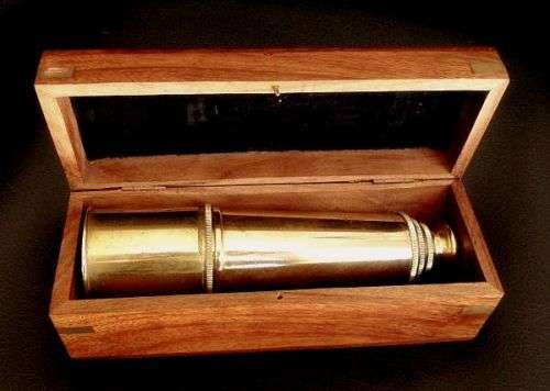 T.COOKE LONDON  FIVE EXTENSIONS BRASS TELESCOPE WORKING VERY WELL