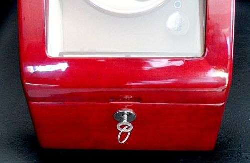 DOUBLE WATCH WINDER FOR AUTOMATIC WATCHES ,DIFFERENT ROTATING MODES WITH CONTROL LIGHT PIANO FINISH