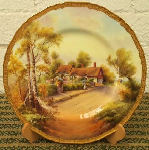Royal Worcester "Anne Hathaway's Cottage" Display Plate