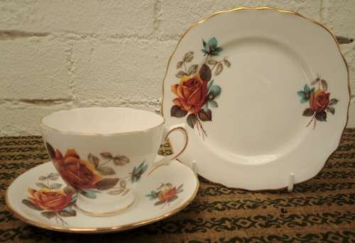 Royal Vale "Autumn Roses" Tea Trio (2 available)