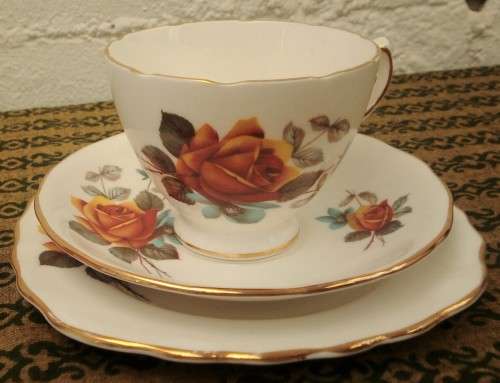 Royal Vale "Autumn Roses" Tea Trio (2 available)
