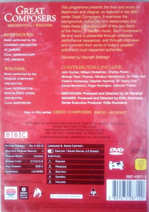 Great Composers: Beethoven, Wagner (DVD)