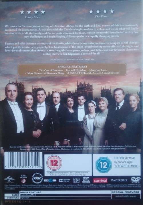 Downton Abbey: Series 6 (3-DVD Set)