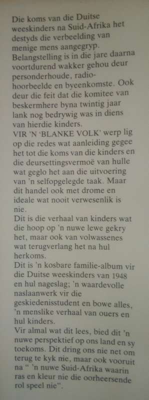 Vir 'n Blanke Volk: Die Verhaal van die Duitse Weeskinders van 1948