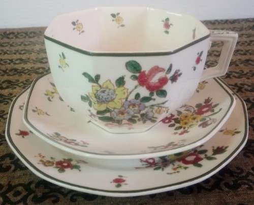 Royal Doulton "Old Leeds Sprays" Breakfast Trio
