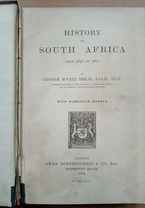 G.M. Theal, History of South Africa from 1846 to 1860 (original edition)